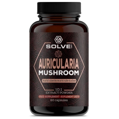 Solve Labs - Auricularia (Uszak bzowy) 10:1 - 60 kapsułek Solve Labs - Auricularia (Uszak bzowy) 10:1 - 60 kapsułek